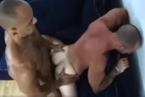 Interracial Bears pretty unfathomable face hole & a-hole stab