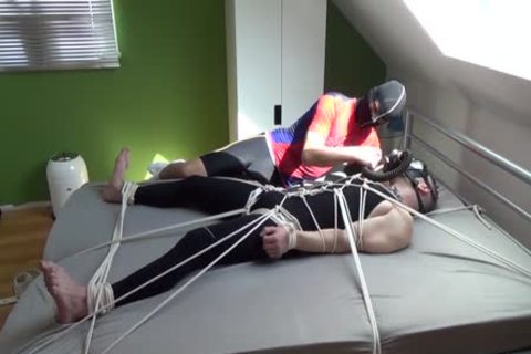 Two teens Having joy In Lycra With Breathcontrol And Magic Wand