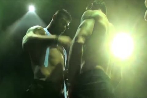 Suited men Having Sex On Stage