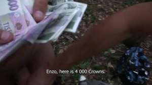 Poor pal finds out how to satisfy two hungry knobs