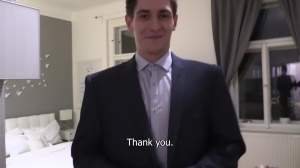 A young chap nailed hard in his apartment