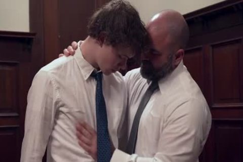 MormonBoyz - Burly Priest Fills A Missionary teens pooper