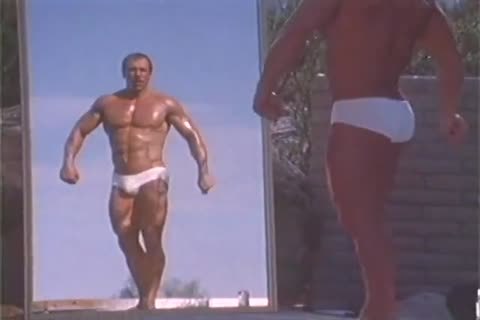 Plowing hard beside athletic hunk