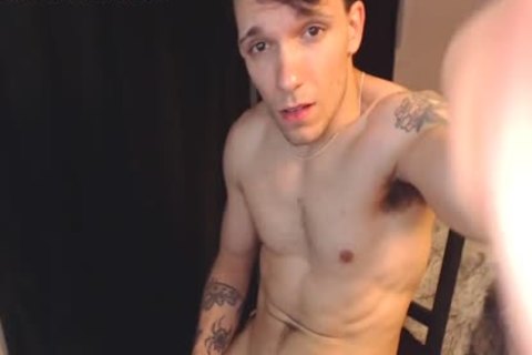 slim 24yo Canadian boy Jon Strokes His large pecker And spooge