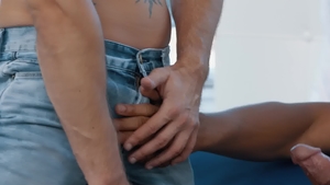 Noir Male: Dillon Diaz and muscle Nic Sahara anal interracial