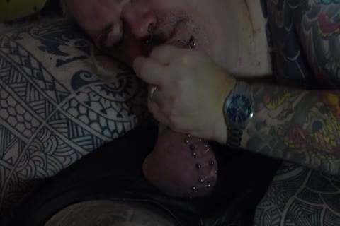 homo whore Sucks ramrod In Leather