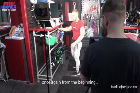 three-some Scene In A homosexual Store - The Making Of Boner