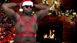 slutty darksome Santa Works Out previous to Jerking His humongous Stocking Stuffer