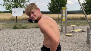 EastBoys: Muscled very cute blond haired POV massage in public