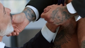 MEN: Horny muscle australian gay Adam Franco handjob in office