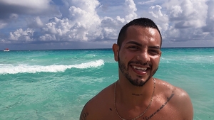 Latin Leche: Antuan Bares His Black Hair and Smooth Skin