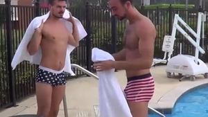 jockbreeders: Bareback by the Pool on the Fourth