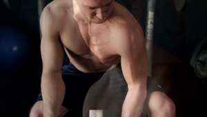 Next Door Male: Kneeling Hunk Fondles Until He's Full Size