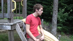 Next Door Twink: Cumming Outdoors: Isaac Novac's Tale