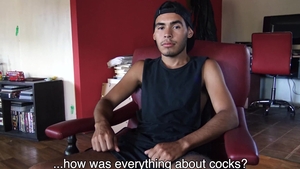 Latin Leche: Director turns neighbor into cock sucker